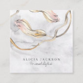 Moderne abstracte waterverf personal stylist vierkante visitekaartje (Voorkant)