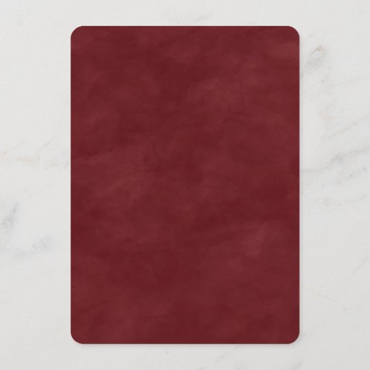 Moderne Abstracte Waterverf Rood & Goud Huwelijk Menu (Achterkant)