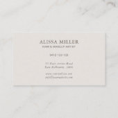 Moderne Abstracte Waterverf Roos Gold Boho Visitekaartje (Achterkant)