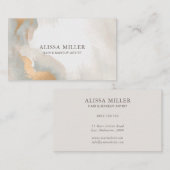 Moderne Abstracte Waterverf Roos Gold Boho Visitekaartje (Voorkant / Achterkant)