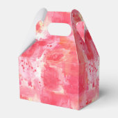 Moderne Abstracte Waterverf Roze Bruiloft Bedankdoosjes (Achterkant)