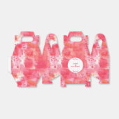 Moderne Abstracte Waterverf Roze Bruiloft Bedankdoosjes (Uitgevouwen)