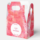 Moderne Abstracte Waterverf Roze Bruiloft Bedankdoosjes (Geopend)