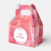 Moderne Abstracte Waterverf Roze Bruiloft Bedankdoosjes (Voorkant Zijde)