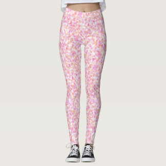 Moderne Abstracte Waterverf Roze gele vlekken Leggings