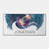 Moderne Abstracte Waterverf ruimte Bureaumat (Voorkant)