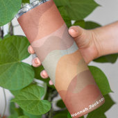 Moderne Abstracte Waterverf Stijlvolle Monogram Na Thermosbeker