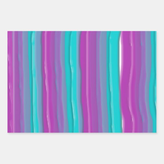 Moderne Abstracte Waterverf strepen Inpakpapier Vel (Voorkant 2)