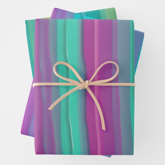 Moderne Abstracte Waterverf strepen Inpakpapier Vel (In situ)