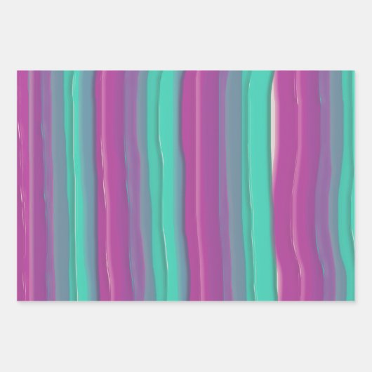 Moderne Abstracte Waterverf strepen Inpakpapier Vel (Voorkant)