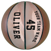 Moderne Abstracte Waterverf Teamnaam Nummer Basketbal (Verticaal)