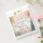 Moderne Abstracte Waterverf terugval bruiloft Dank Bedankzakje (Gezegeld)