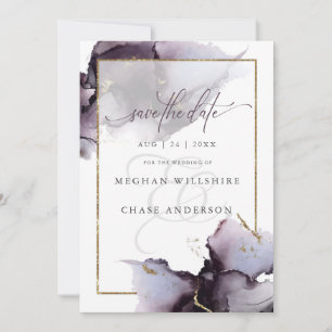 Moderne Abstracte Waterverf van pruimewijn