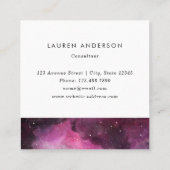 Moderne Abstracte Waterverf Vierkante Visitekaartje (Achterkant)