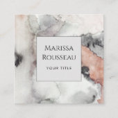 Moderne Abstracte Waterverf Vierkante Visitekaartje (Voorkant)