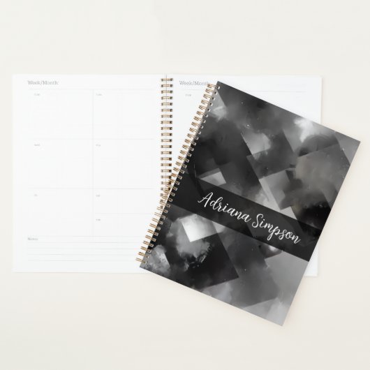 Moderne abstracte waterverf vormen Planner (Display)
