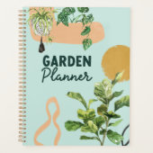 Moderne Abstracte Waterverf woonplantentuin Planner (Voorkant)
