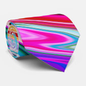 Moderne Abstracte Wave Marble Stone Stropdas (Opgerold)