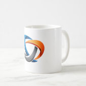 Moderne Abstracte Wervel Logo Klassieke Koffiemok (Voorkant rechts)