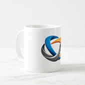 Moderne Abstracte Wervel Logo Klassieke Koffiemok (Voorkant links)
