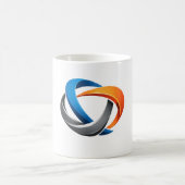 Moderne Abstracte Wervel Logo Klassieke Koffiemok (Center)