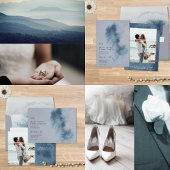 Moderne Abstracte wijde blauwe grijze Waterverf Kaart