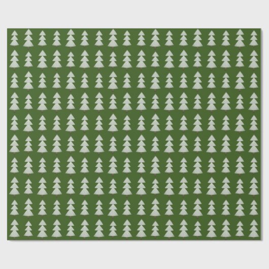 Moderne Abstracte winterkerstboom groen Cadeaupapier (Vlak)