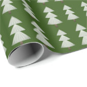 Moderne Abstracte winterkerstboom groen Cadeaupapier (Rol Hoek)