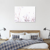 Moderne Abstracte winterwilde bloemen op sneeuw Canvas Afdruk (Insitu (Slaapkamer))
