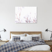 Moderne Abstracte winterwilde bloemen op sneeuw Canvas Afdruk (Insitu (Slaapkamer))