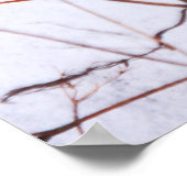 Moderne Abstracte winterwilde bloemen op sneeuw Poster (Hoek)