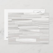 Moderne abstracte witte grijze houtkorrelpatroon briefkaart (Voorkant / Achterkant)