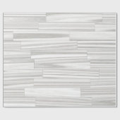 Moderne abstracte witte grijze houtkorrelpatroon cadeaupapier (Vlak)