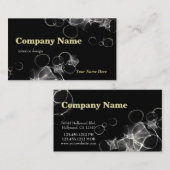 Moderne Abstracte witte zwarte en goudalcoholinkt Visitekaartje (Voorkant / Achterkant)