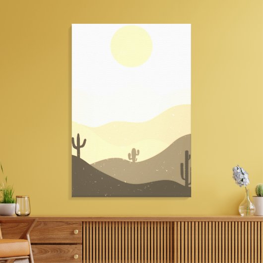 Moderne Abstracte woestijn Canvas Afdruk (Insitu (Woonkamer))