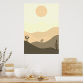 Moderne Abstracte woestijn Poster (Keuken)