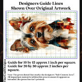 Moderne Abstracte Yorkie Dog Portrait DA8 Decoupag Tissuepapier