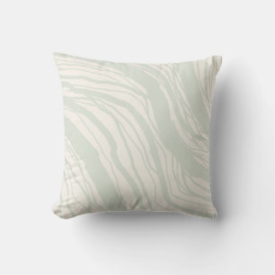 Moderne Abstracte zachte salie beige strepen Kussen