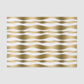 Moderne Abstracte Zebrastripes, wit en goud Tissuepapier (Voorkant)