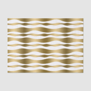 Moderne Abstracte Zebrastripes, wit en goud Tissuepapier