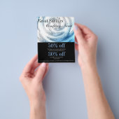 moderne abstracte zeewaterblauwe rimpelloodgieter flyer (Hand)