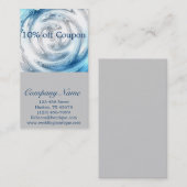 moderne abstracte zeewaterblauwe rimpelloodgieter kortingskaartje (Voorkant / Achterkant)