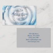 moderne abstracte zeewaterblauwe rimpelloodgieter visitekaartje (Voorkant / Achterkant)