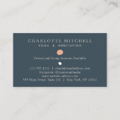 Moderne Abstracte Zen Stones Peach/Blue Logo Yoga Visitekaartje (Achterkant)