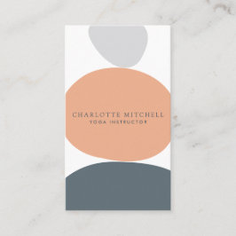 Moderne Abstracte Zen Stones Peach Logo Life Coach Visitekaartje