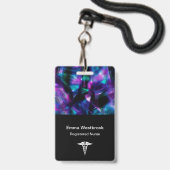 Moderne Abstracte ziekteverzwarende benaming Badge (Voorkant met koord)