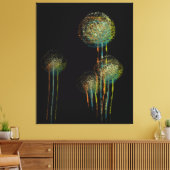 Moderne Abstracte zomerbloemigen Canvas Afdruk (Insitu (Woonkamer))