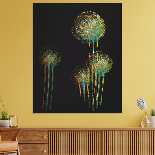 Moderne Abstracte zomerbloemigen Canvas Afdruk (Insitu (Woonkamer))