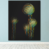 Moderne Abstracte zomerbloemigen Canvas Afdruk (Insitu (Houten vloer))