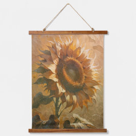 Moderne Abstracte Zonnebloem Kunst  Hangend Wandkleed